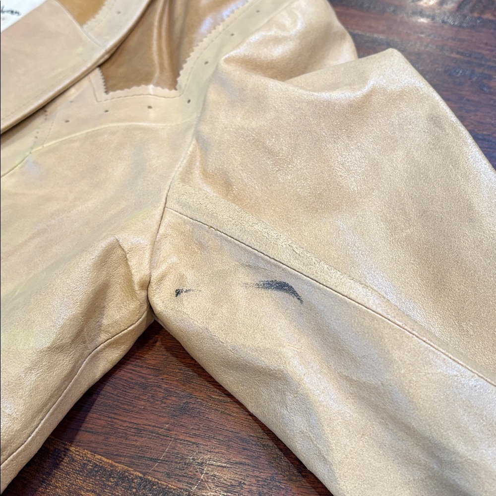 Vintage Pioneer Wear Tan Leather Cropped Jacket - Picture 13 of 16